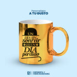TAZA ESPEJO DORADO DE 11 OZ