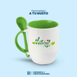 TAZA OVALADA CON CUCHARA