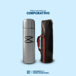TERMO METALICO CON FUNDA - 500 ML