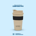 MUG FIBRA DE TRIGO CON BANDA DE SILICONA