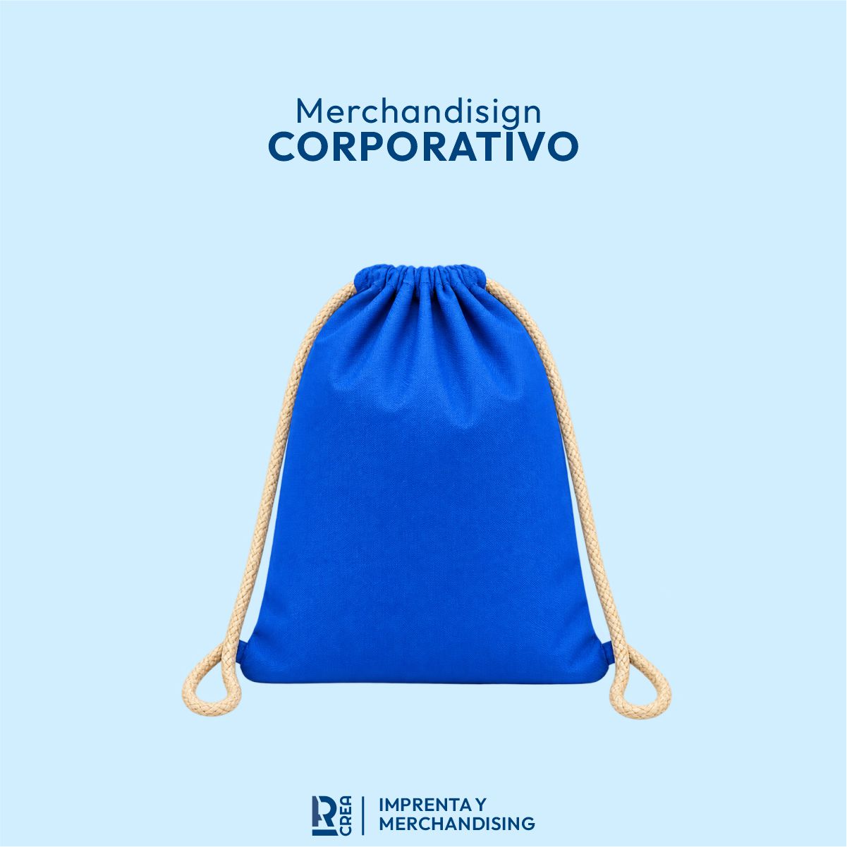 BOLSIMOCHILA DE ALGODÓN azul BOLSIMOCHILA DE ALGODÓN - Imagen 1