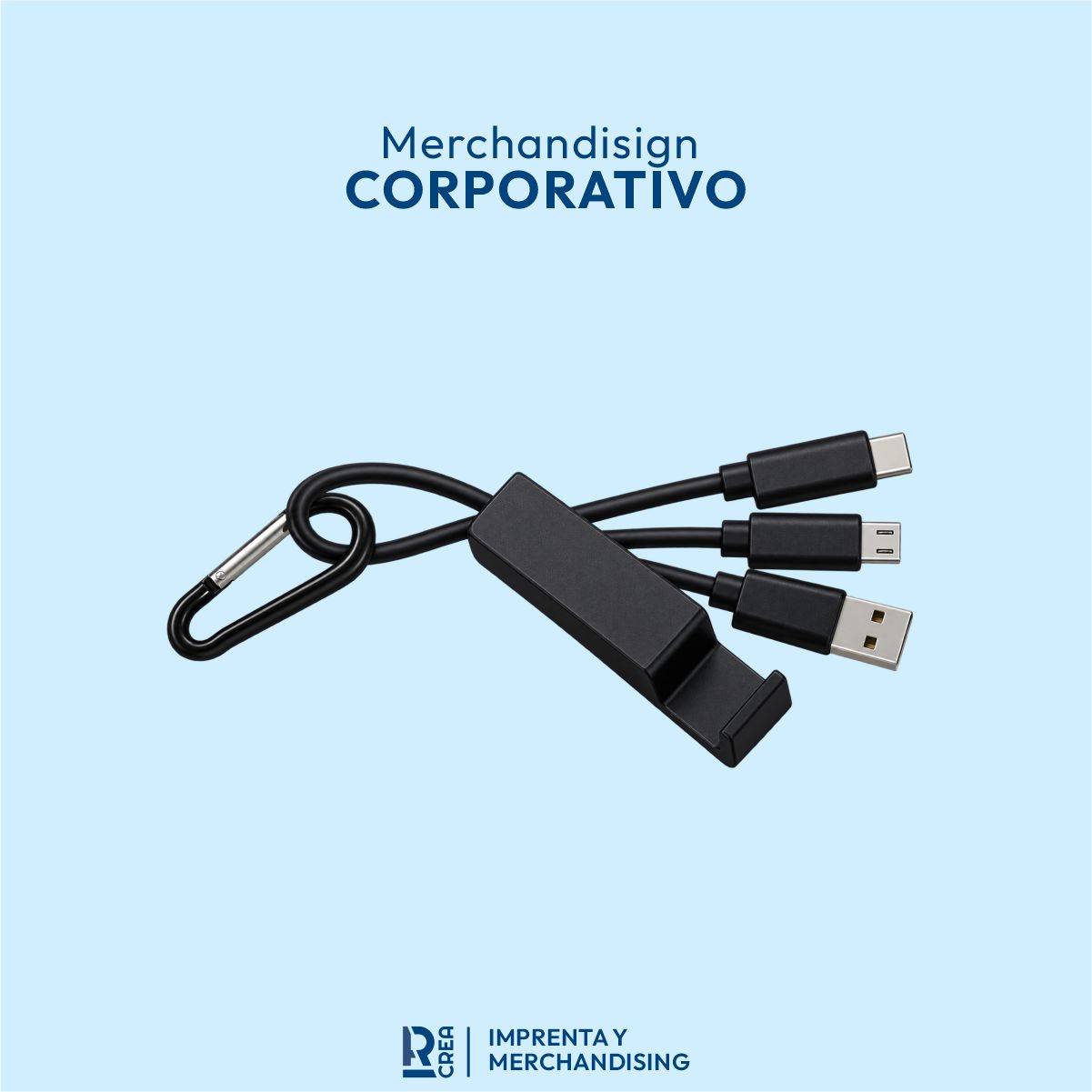 CABLE CARABINERO CARGADOR 3 EN 1 CABLE CARABINERO CARGADOR 3 EN 1 - Imagen 1