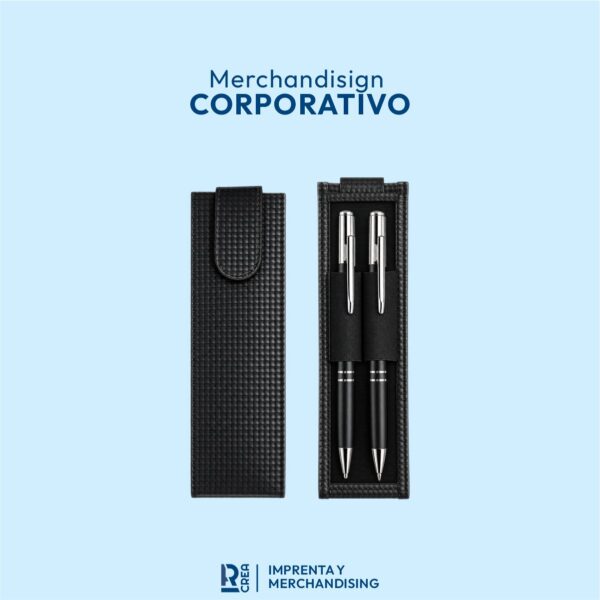 ESTUCHE DE BIOCUERO CON LAPICERO Y PORTAMINAS