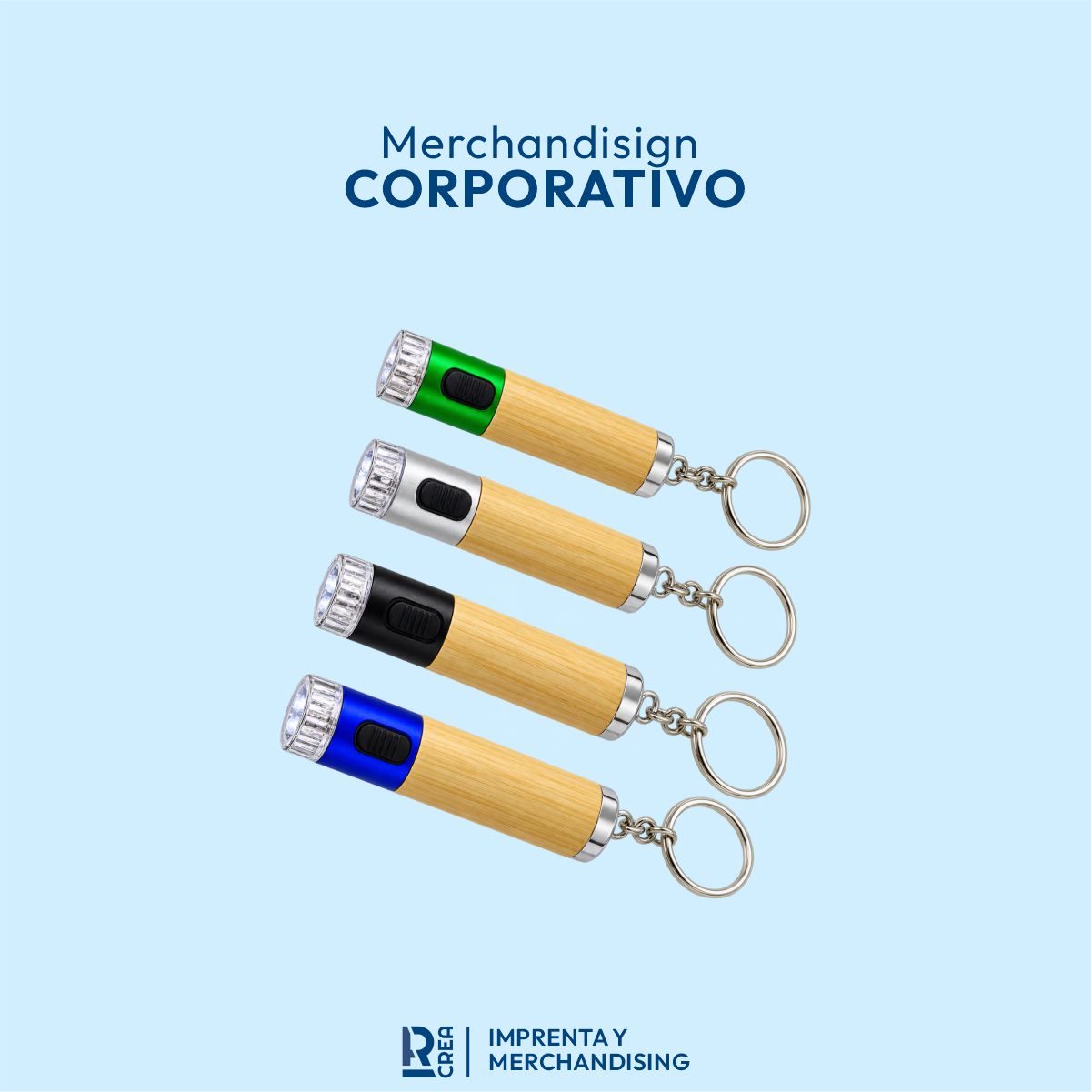 LLAVERO CON MINI LINTERNA DE BAMBÚ LLAVERO CON MINI LINTERNA DE BAMBÚ - Imagen 1