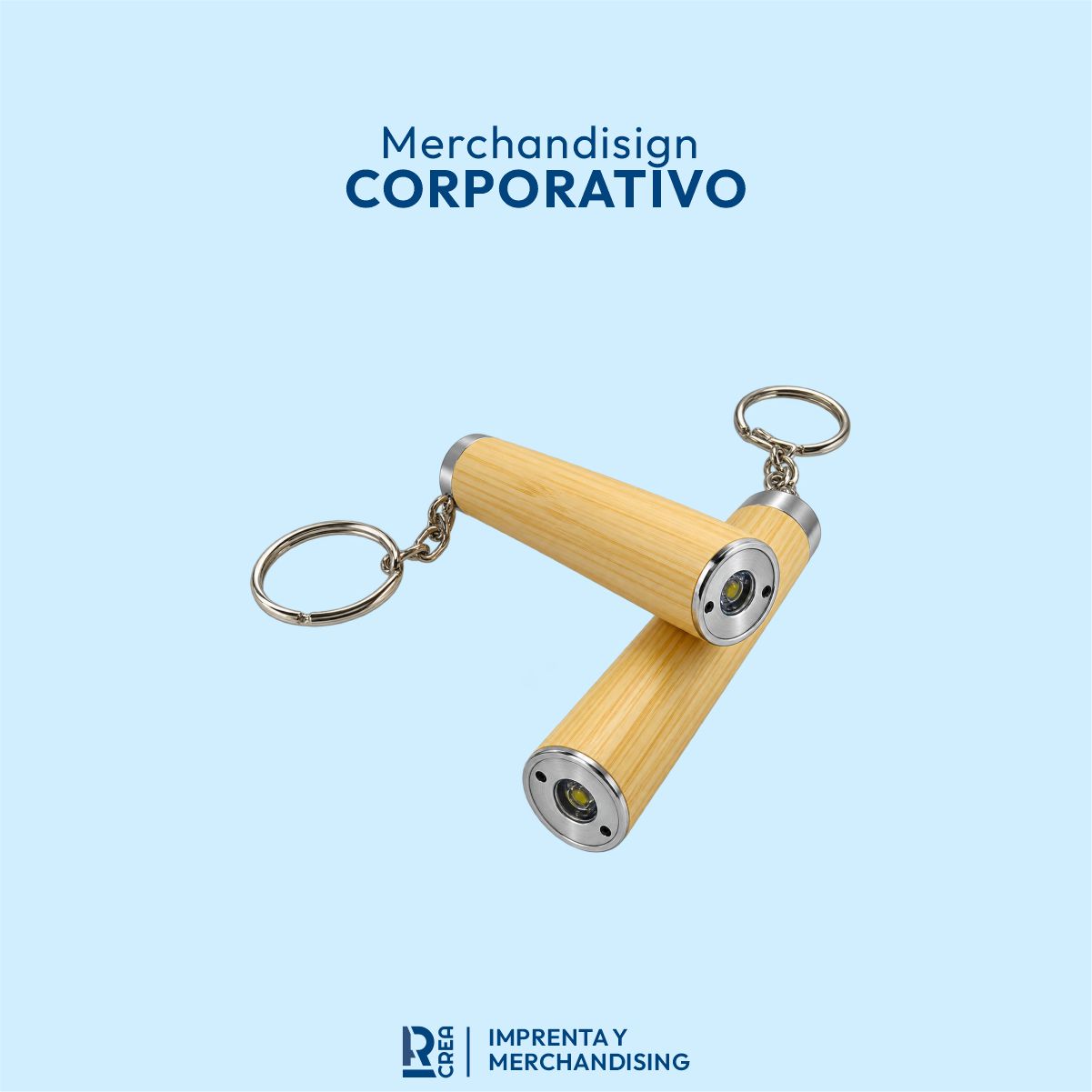 LLAVERO DE BAMBÚ CON LINTERNA LLAVERO DE BAMBÚ CON LINTERNA - Imagen 1