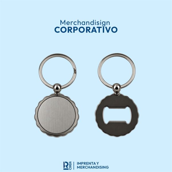 LLAVERO METÁLICO DESTAPADOR CIRCULAR