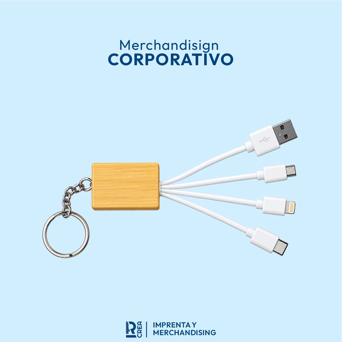 LLAVERO MULTICARGADOR HAKIM BAMBU LLAVERO MULTICARGADOR HAKIM BAMBU - Imagen 1