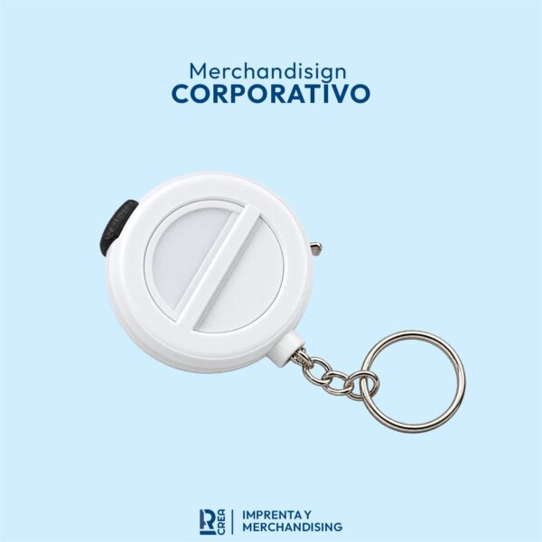 LLAVERO WINCHA CON LINTERNA Y DESARMADOR
