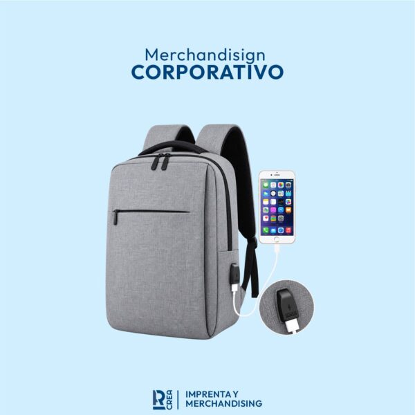 MOCHILA PORTA LAPTOP CON ACCESORIO PARA CARGADOR