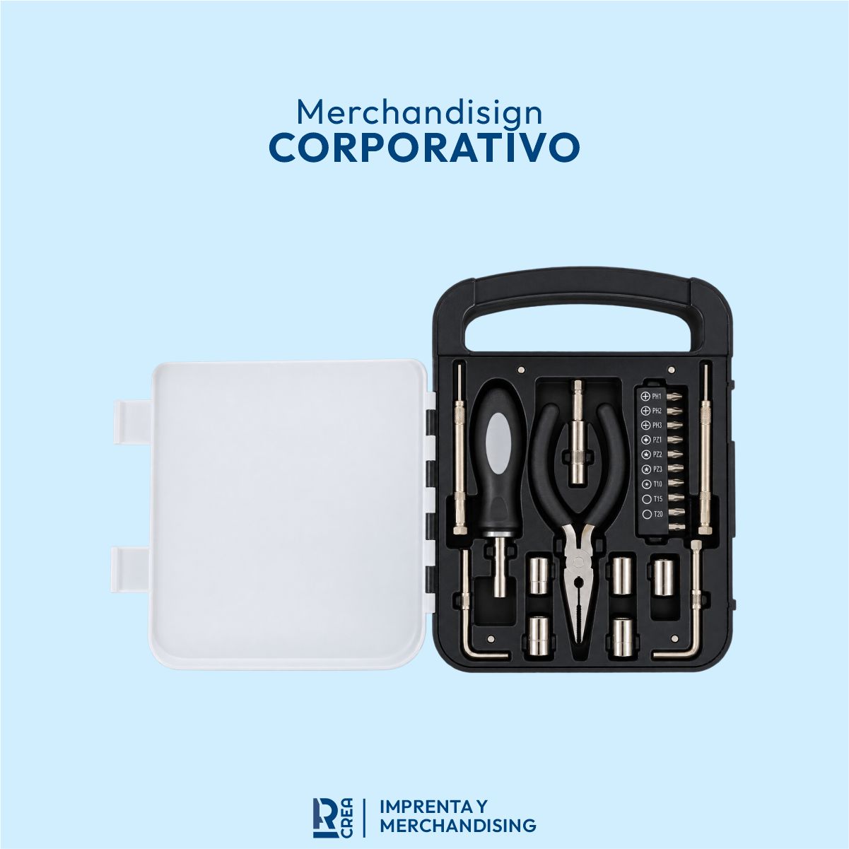 SET DE HERRAMIENTAS CON TAPA TRANSPARENTE SET DE HERRAMIENTAS CON TAPA TRANSPARENTE - Imagen 1