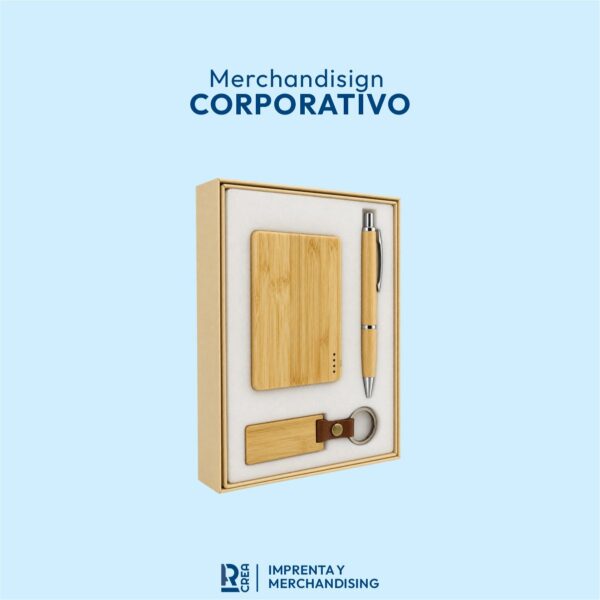 SET POWER BANK PREMIUM ECOLÓGICO DE BAMBÚ