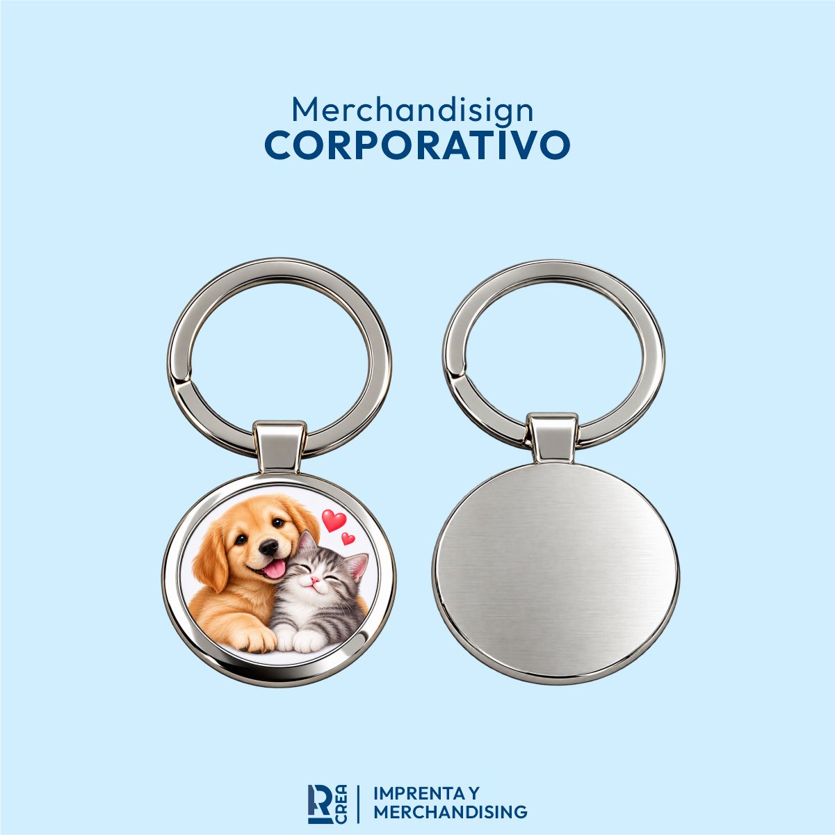 LLAVERO DE METAL CIRCULAR LLAVERO DE METAL CIRCULAR - Imagen 1