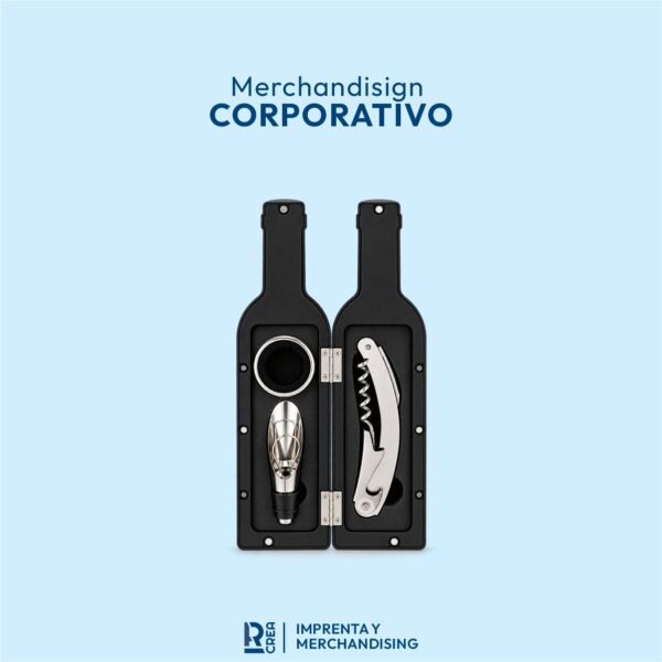 SET DE VINO DE 3 PIEZAS EN ESTUCHE DE BOTELLA