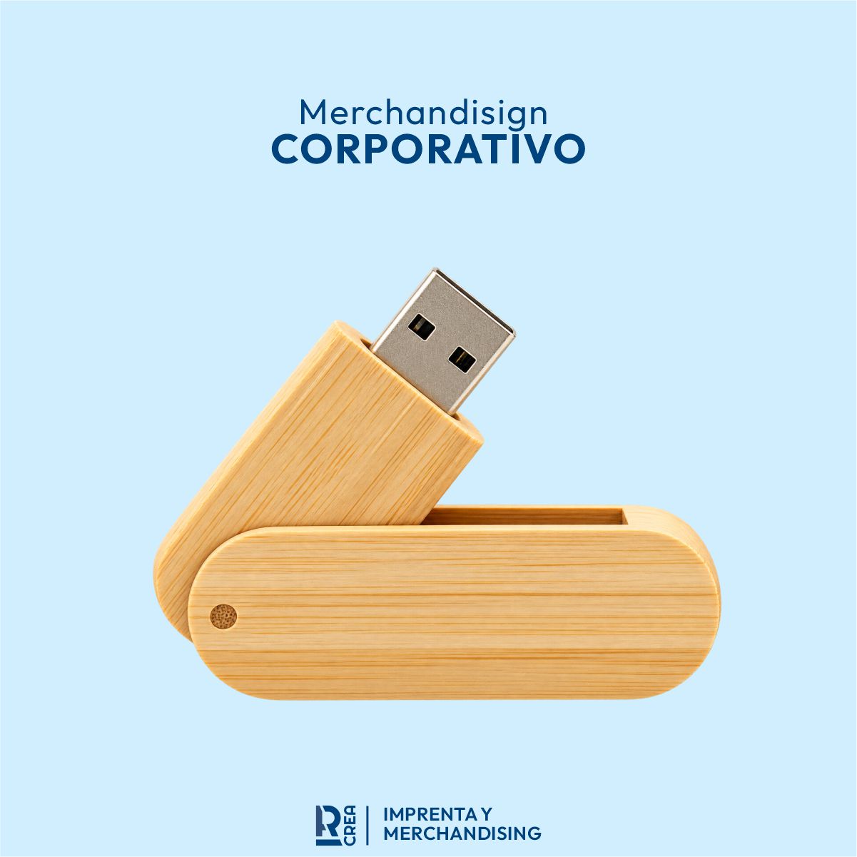 USB GIRATORIO DE BAMBÚ CON METAL 8 GB USB GIRATORIO DE BAMBÚ CON METAL 8 GB - Imagen 1